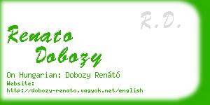 renato dobozy business card