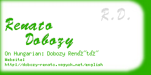 renato dobozy business card